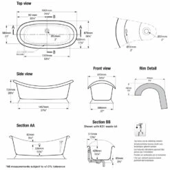 Victoria & Albert Marlborough Freistehende Badewanne -Badezimmer Verkaufs-Shop hersteller victoria albert freistehende badewannen marlborough 919929