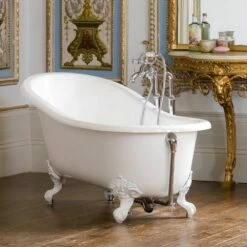 Victoria & Albert Shropshire Freistehende Badewanne, Füße Nickel Poliert