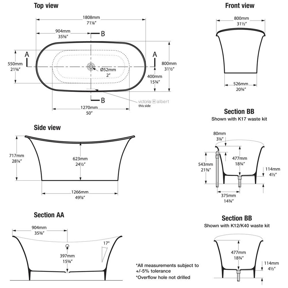 Victoria & Albert Toulouse 1800 Freistehende Badewanne 6 Victoria & Albert Toulouse 1800 Freistehende Badewanne – Bild 4