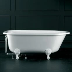 Victoria & Albert Wessex Freistehende Badewanne, Füße Metall Weiß