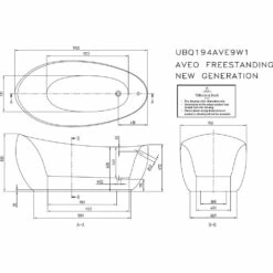 Villeroy & Boch Aveo New Generation Oval-Badewanne Freistehend Mit Multiplex Trio -Badezimmer Verkaufs-Shop hersteller villeroy boch badewannen freistehend aveo 1303720