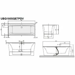 Villeroy & Boch Squaro Edge 12 Duo Badewanne 180 X 80 Cm Freistehend -Badezimmer Verkaufs-Shop hersteller villeroy boch badewannen freistehend squaro 728635