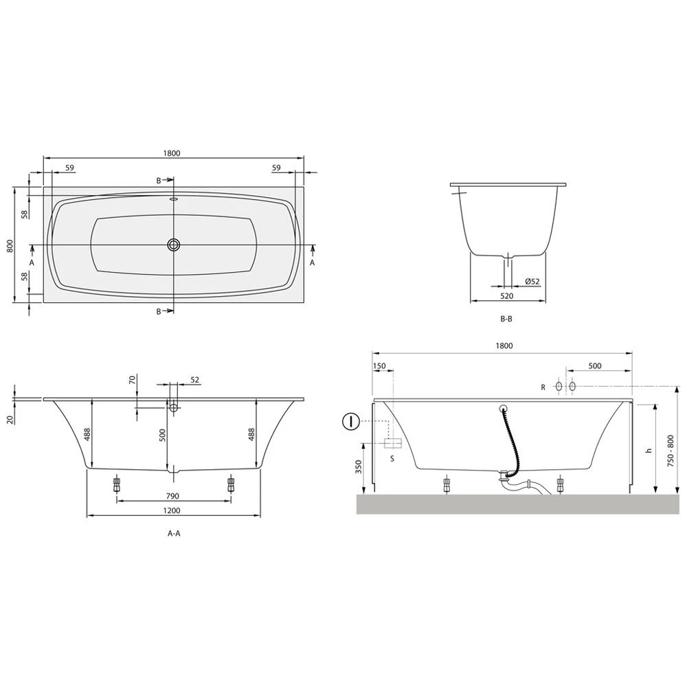 Villeroy & Boch My Art Duo Badewanne 180 X 80 Cm 5 Villeroy & Boch My Art Duo Badewanne 180 X 80 Cm – Bild 3