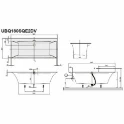 Villeroy & Boch Squaro Edge 12 Duo Badewanne 180 X 80 Cm -Badezimmer Verkaufs-Shop hersteller villeroy boch badewannen rechteck squaro 728632
