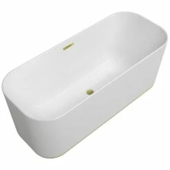 Villeroy & Boch Finion Freistehende Badewanne 170 X 70 Cm Mit Design-Ring, Emotion-Funktion, Wasserzulauf