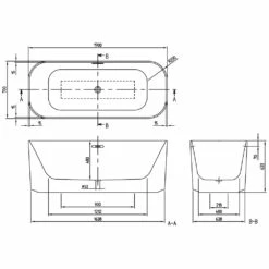 Villeroy & Boch Finion Freistehende Badewanne 170 X 70 Cm Mit Design-Ring -Badezimmer Verkaufs-Shop hersteller villeroy boch finion badewanne freistehende 1989979