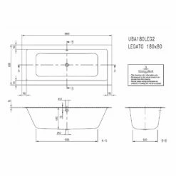 Villeroy & Boch Legato Duo Badewanne 180 X 80 Cm -Badezimmer Verkaufs-Shop hersteller villeroy boch legato badewannen duo 1777105