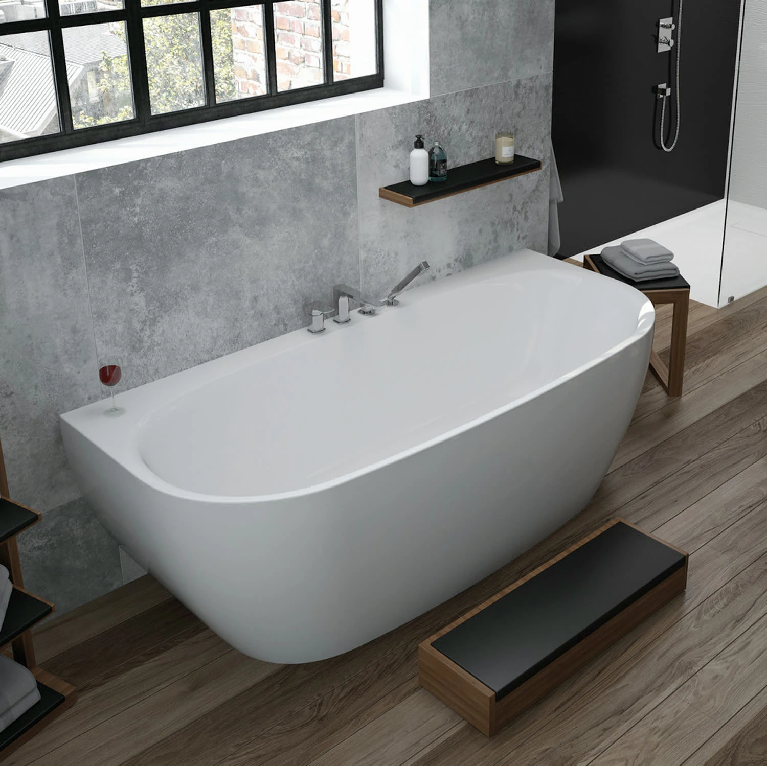 Hoesch ISensi Monoblock Vorwandwanne 180 X 80 Cm Mit Überlaufbefüllung In Weiß 3 Hoesch ISensi Monoblock Vorwandwanne 180 X 80 Cm Mit Überlaufbefüllung In Weiß