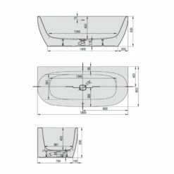 Hoesch ISensi Monoblock Vorwandwanne 180 X 80 Cm Mit Überlaufbefüllung In Weiß 5 Hoesch ISensi Monoblock Vorwandwanne 180 X 80 Cm Mit Überlaufbefüllung In Weiß -Badezimmer Verkaufs-Shop hoesch badewannen und whirlpools freistehende isensi 8685746