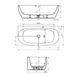 Hoesch ISensi Vorwand-Badewanne 190 X 90 Cm Mit Überlaufschlitz Und Klick-Klack Siphon -Badezimmer Verkaufs-Shop hoesch badewannen und whirlpools freistehende isensi 9255998