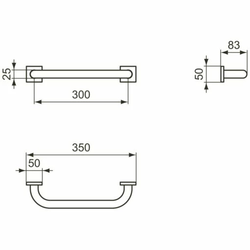 Ideal Standard IOM Square Wannengriff 35 Cm -Badezimmer Verkaufs-Shop ideal standard bad accessoires iom square 3895277