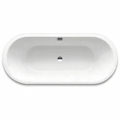 Kaldewei Classic Duo Oval Modell 111-7 Freistehende Badewanne Mit Schürze, 180 X 80 Cm, Mit Perl-Effekt