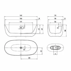 Kaldewei MEISTERSTÜCK OYO DUO 1050 Badewanne Mit Perleffekt, Mit Überlauf, Ablaufdeckel Emailliert -Badezimmer Verkaufs-Shop kaldewei badewannen meisterstuecke oyo duo 1050 10798901