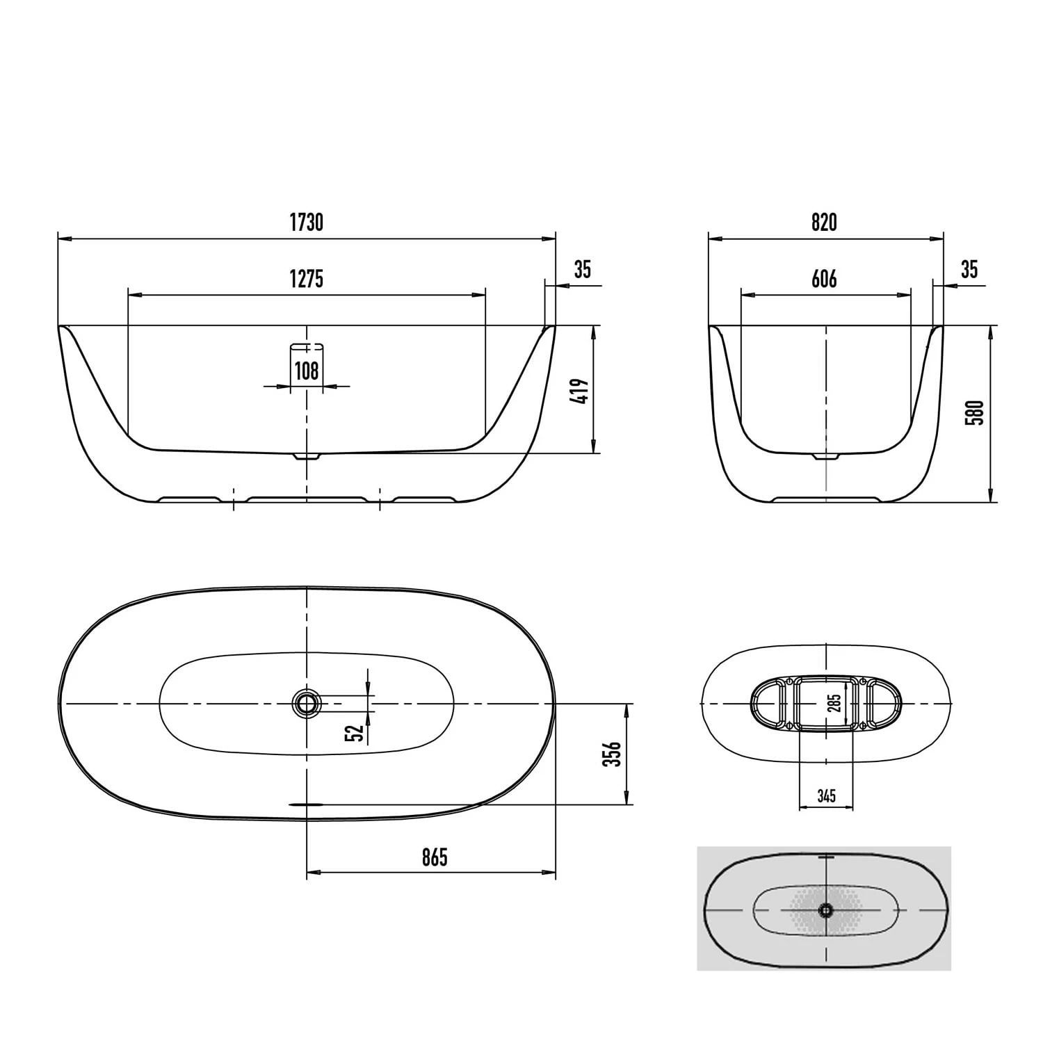 Kaldewei MEISTERSTÜCK OYO DUO 1051 Badewanne Mit Perleffekt Und Teilantislip, Mit Überlauf, Ablaufdeckel Emailliert 6 Kaldewei MEISTERSTÜCK OYO DUO 1051 Badewanne Mit Perleffekt Und Teilantislip, Mit Überlauf, Ablaufdeckel Emailliert – Bild 4