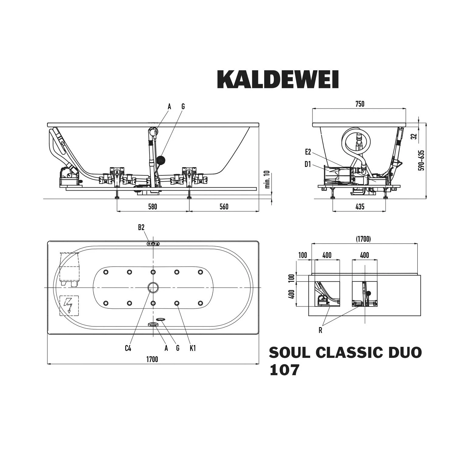 Kaldewei Classic Duo 107 Whirlpool Mit SOUL Whirlsystem, Ab-und Überlauf Mit Wassereinlauf 5 Kaldewei Classic Duo 107 Whirlpool Mit SOUL Whirlsystem, Ab-und Überlauf Mit Wassereinlauf – Bild 3
