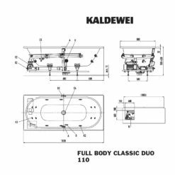 Kaldewei Classic Duo 110 Whirlpool Mit FULL BODY Whirlsystem, Ab- Und Überlauif Mit Wassereinlauf -Badezimmer Verkaufs-Shop kaldewei whirlpools classic duo 110 mit 9260141