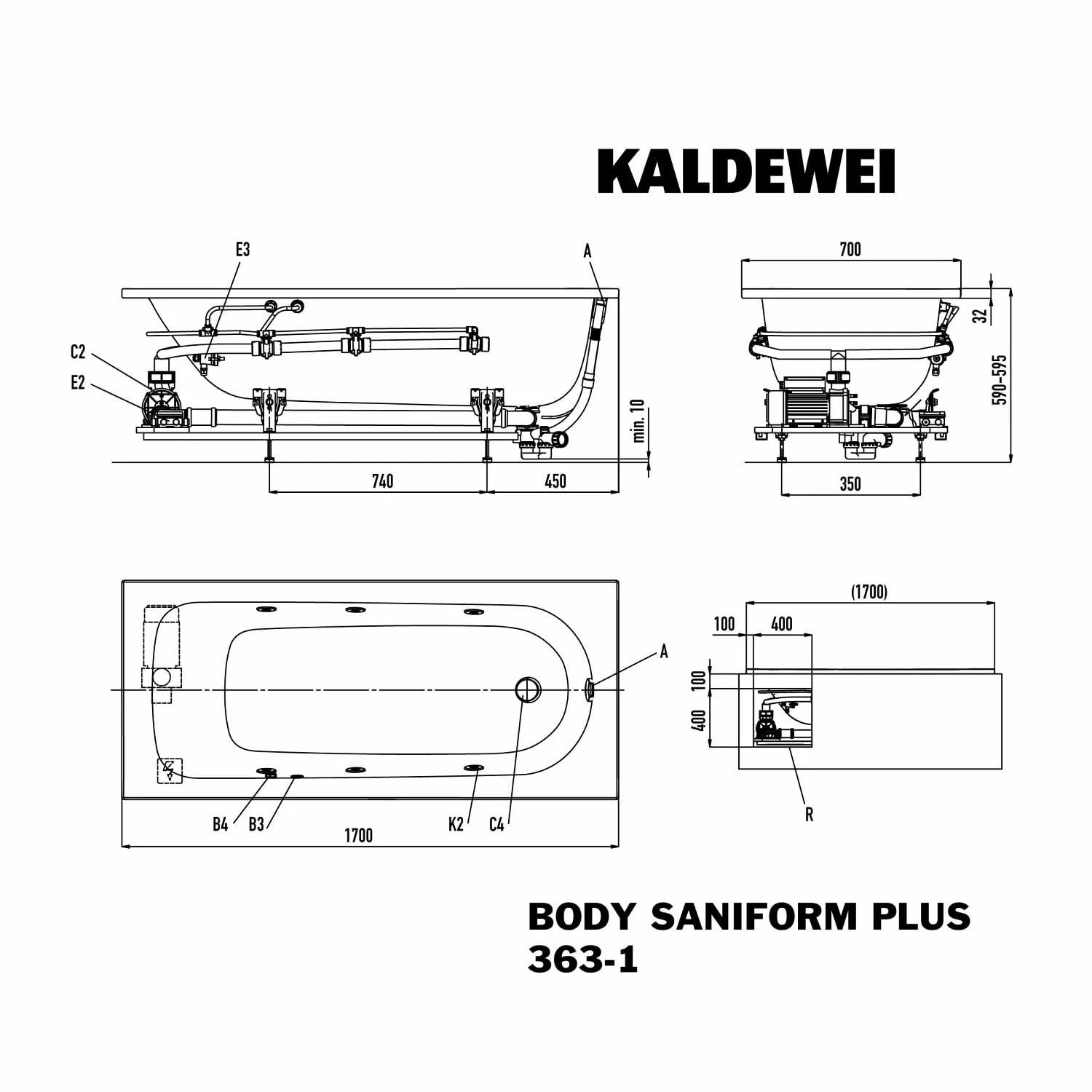 Kaldewei Saniform Plus 363 Whirlpool Mit BODY Whirlsystem, Perl-Effekt 3 Kaldewei Saniform Plus 363 Whirlpool Mit BODY Whirlsystem, Perl-Effekt