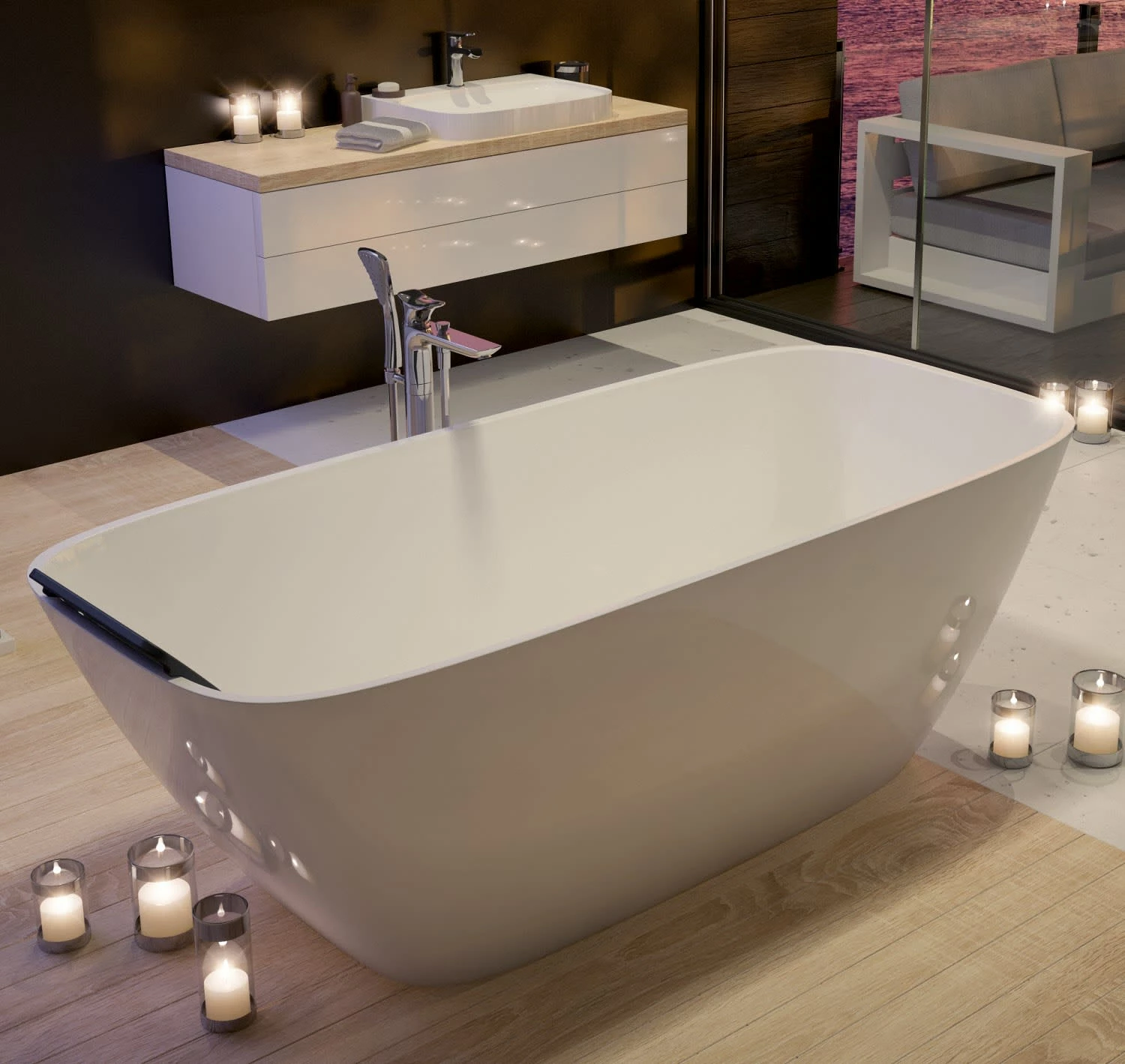Hoesch Lasenia Oval-Badewanne 180 X 80 Cm Freistehend, Barrierefrei, Flache Ausführung 3 Hoesch Lasenia Oval-Badewanne 180 X 80 Cm Freistehend, Barrierefrei, Flache Ausführung