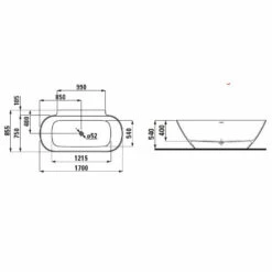 LAUFEN LUA Wandangebundene Badewanne 170 X 85,5 Cm 5 LAUFEN LUA Wandangebundene Badewanne 170 X 85,5 Cm -Badezimmer Verkaufs-Shop marken laufen alle serien 6920240