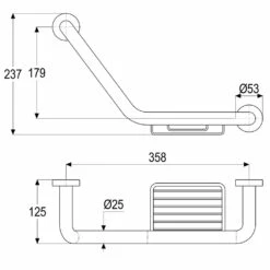 Sky Haltegriff Mit Seifenkorb -Badezimmer Verkaufs-Shop marken megabad profi collection bad accessoires 9139337