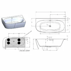 Home Eckbadewanne 170 X 80 Cm, Version Links -Badezimmer Verkaufs-Shop megabad profi collection badewannen freistehende home 4382129
