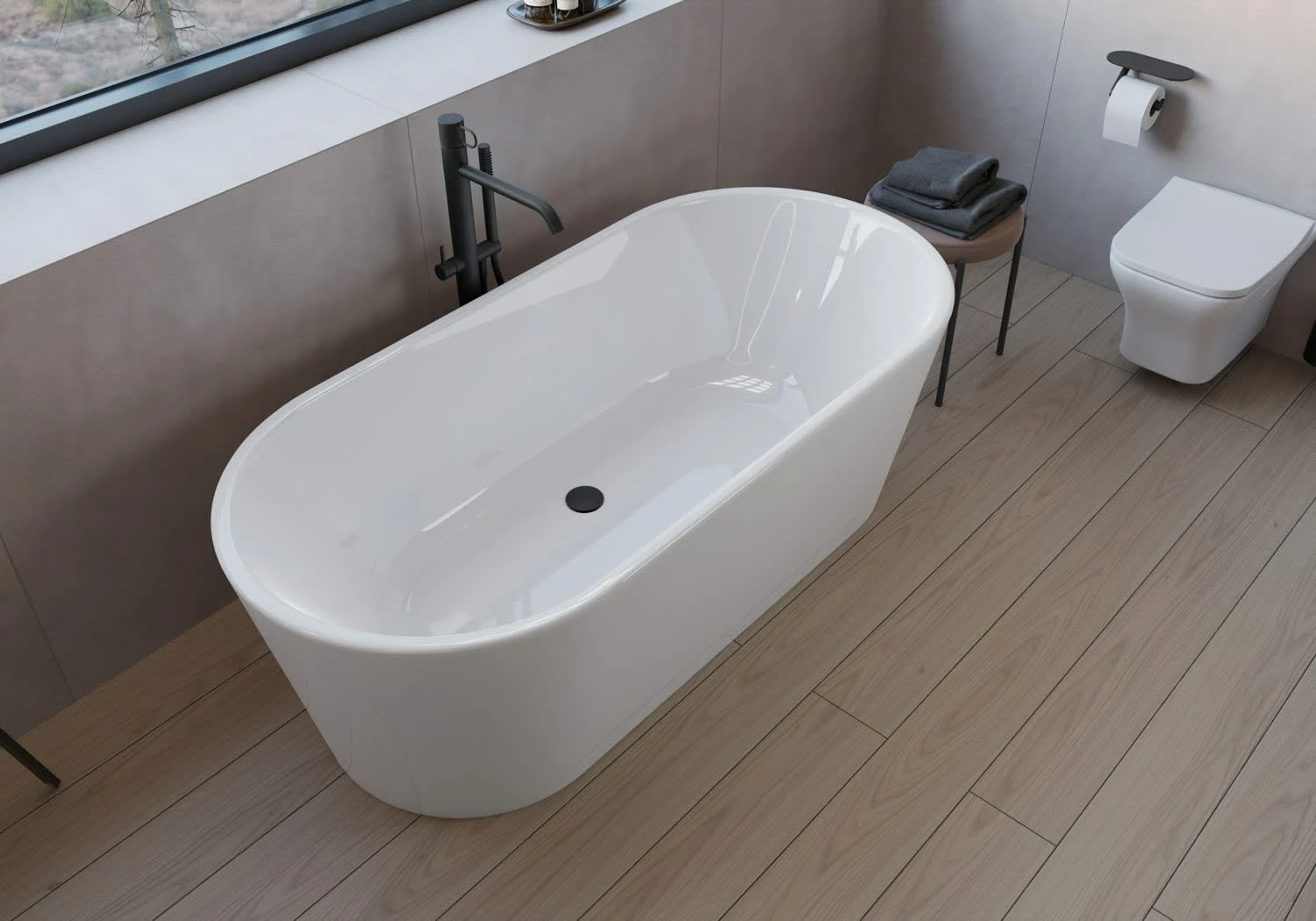 Pianura Valentina Badewanne Oval Freistehend 180 X 80 Cm Mit Schürze Und Verdecktem Überlauf 5 Pianura Valentina Badewanne Oval Freistehend 180 X 80 Cm Mit Schürze Und Verdecktem Überlauf – Bild 3