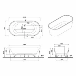 Pianura Valentina Badewanne Oval Freistehend 190 X 90 Cm Mit Schürze Und Verdecktem Überlauf 11 Pianura Valentina Badewanne Oval Freistehend 190 X 90 Cm Mit Schürze Und Verdecktem Überlauf -Badezimmer Verkaufs-Shop pianura badewannen valentina oval freistehend 190 12494649