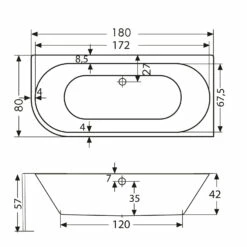 Polypex Calina Rechts Halbfreistehende Badewanne 5 Polypex Calina Rechts Halbfreistehende Badewanne -Badezimmer Verkaufs-Shop polypex badewannen freistehende calina rechts halbfreistehende 11862822