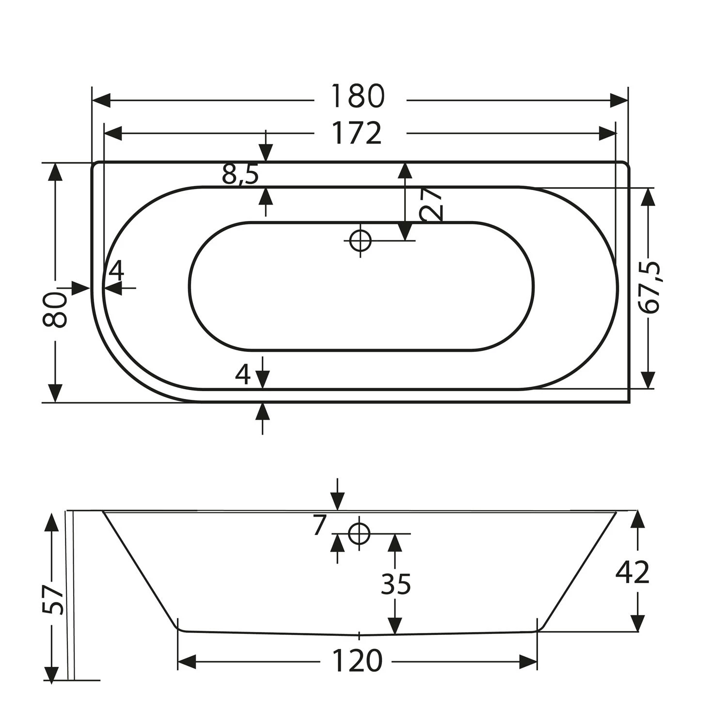 Polypex Calina Rechts Halbfreistehende Badewanne 4 Polypex Calina Rechts Halbfreistehende Badewanne – Bild 2