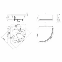 RAVAK Gentiana Asymmetrische Badewanne 140 X 140 Cm 5 RAVAK Gentiana Asymmetrische Badewanne 140 X 140 Cm -Badezimmer Verkaufs-Shop ravak badewannen gentiana asymmetrische 140 x 4377224