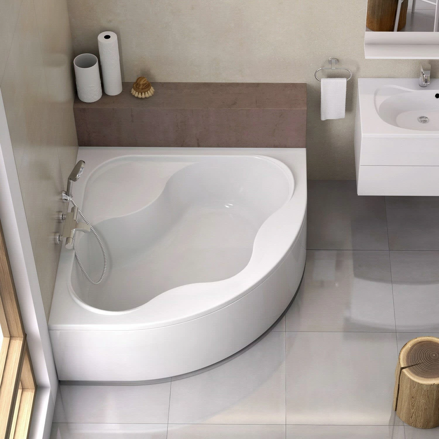 RAVAK Gentiana Asymmetrische Badewanne 140 X 140 Cm 3 RAVAK Gentiana Asymmetrische Badewanne 140 X 140 Cm