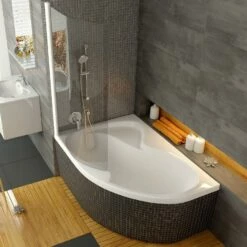 RAVAK Rosa II 160 X 105 Cm Eck-Badewanne Mit Duschbereich Links -Badezimmer Verkaufs-Shop ravak badewannen rosa ii 160 x 3896657