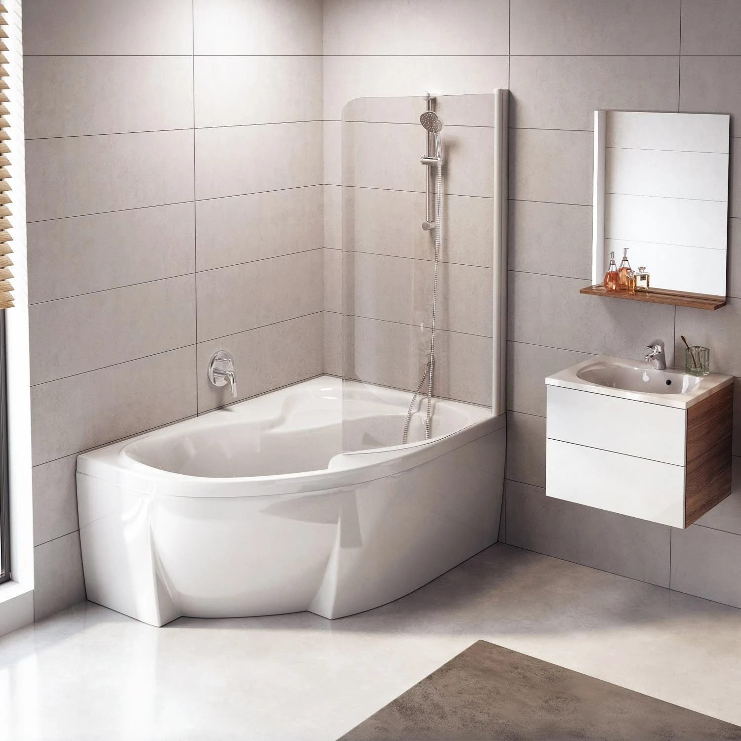 RAVAK Rosa II 160 X 105 Cm Eck-Badewanne Mit Duschbereich Rechts 3 RAVAK Rosa II 160 X 105 Cm Eck-Badewanne Mit Duschbereich Rechts