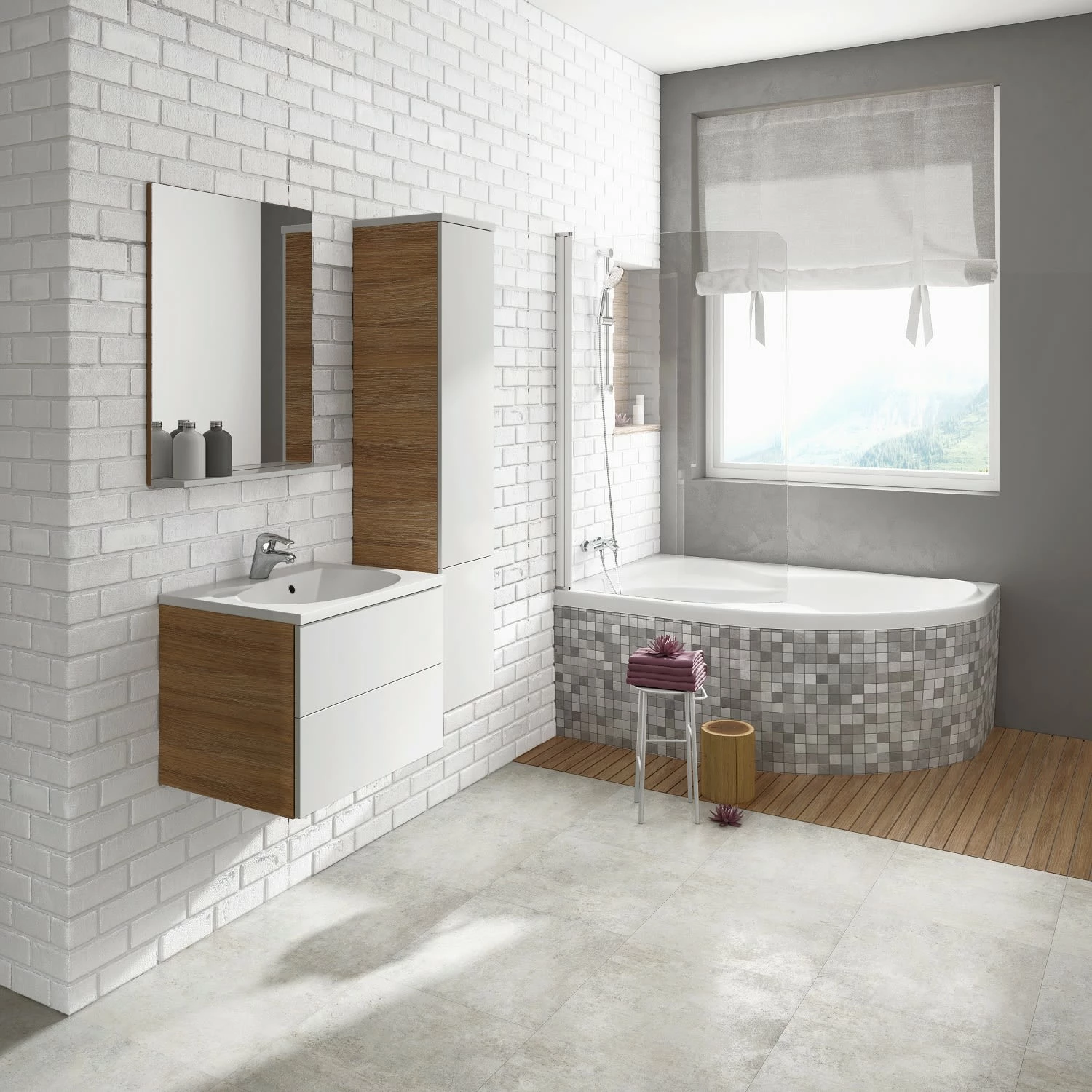 RAVAK Rosa II 170 X 105 Cm Eck-Badewanne Mit Duschbereich Links 4 RAVAK Rosa II 170 X 105 Cm Eck-Badewanne Mit Duschbereich Links – Bild 2
