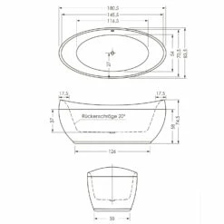 Repabad Ferrera Freistehende Ovalbadewanne 180 X 85 Cm 8 Repabad Ferrera Freistehende Ovalbadewanne 180 X 85 Cm -Badezimmer Verkaufs-Shop repabad badewannen freistehende ovalbadewanne 180 x 6470678