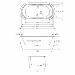 Repabad Pluto Freistehende Ovalbadewanne 180 X 90 Cm -Badezimmer Verkaufs-Shop repabad badewannen freistehende ovalbadewanne 180 x 6471218