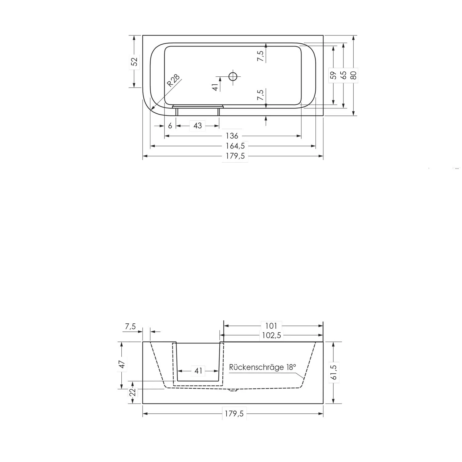 Repabad Livorno Easy Duschbadewanne 180 F, Einstieg Links 6 Repabad Livorno Easy Duschbadewanne 180 F, Einstieg Links – Bild 4