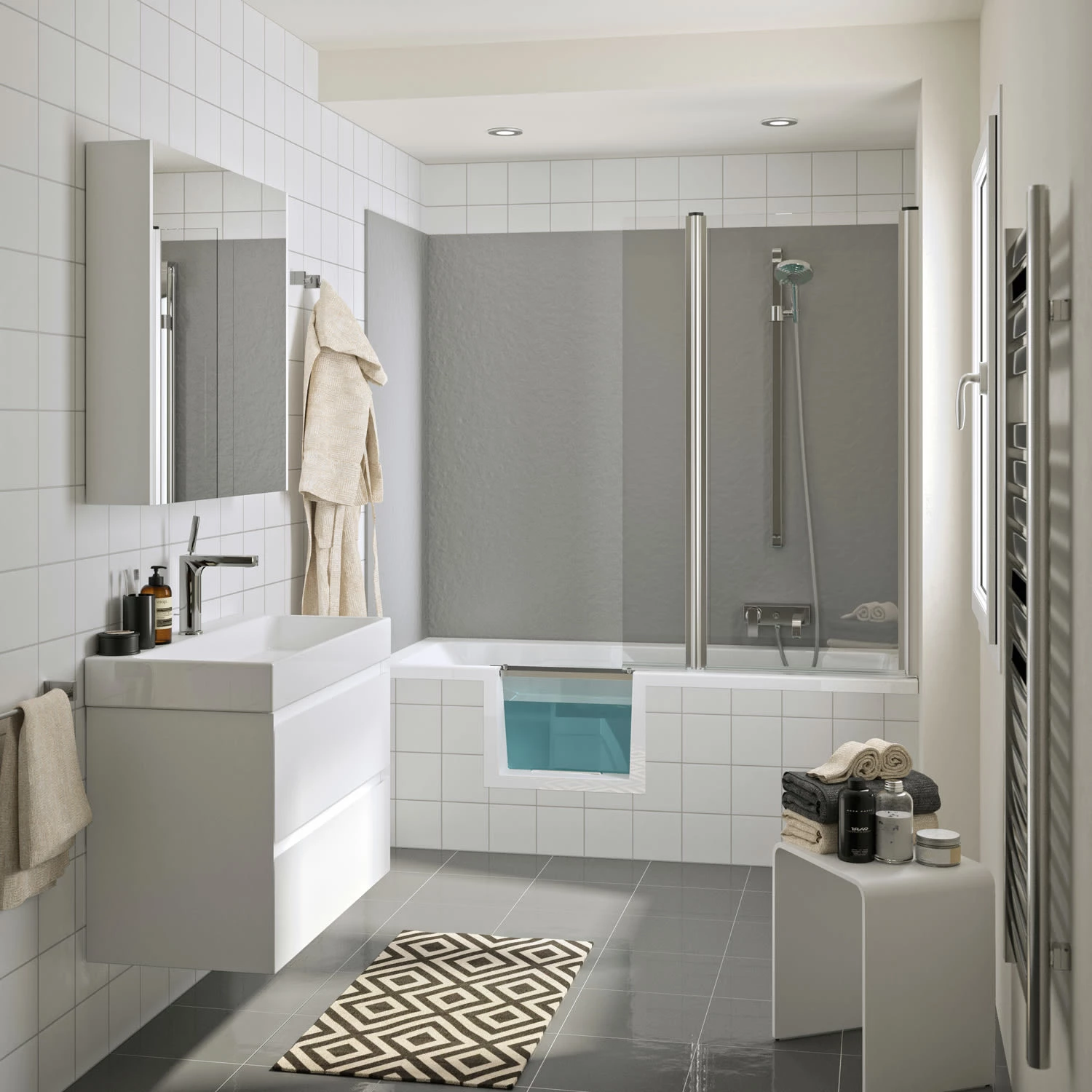 Repabad Livorno Mono Easy Duschbadewanne 170 X 75 Cm, Einstieg Links 8 Repabad Livorno Mono Easy Duschbadewanne 170 X 75 Cm, Einstieg Links – Bild 6