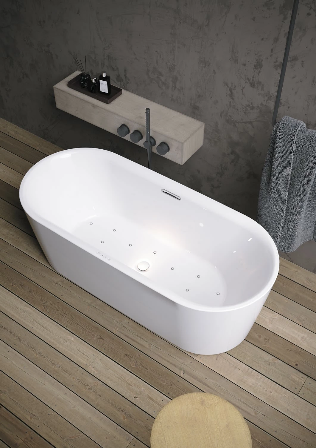 Riho Modesty Freistehende Badewanne 170 X 76 Cm Mit Sparkle Mood 9 Riho Modesty Freistehende Badewanne 170 X 76 Cm Mit Sparkle Mood – Bild 7