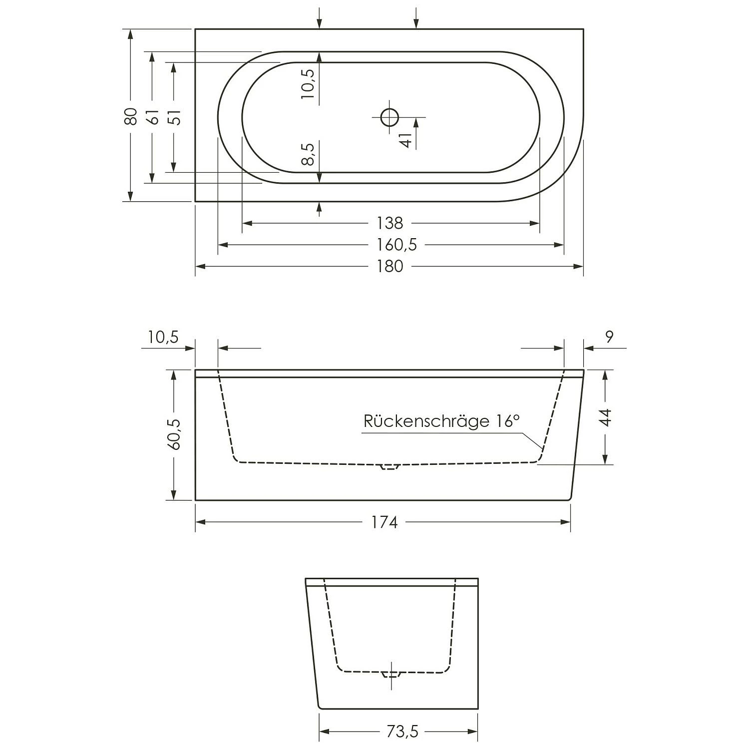 Steinkamp Life Eckbadewanne 180 X 80 Cm Rechts Mit Schürze Und MT5 Ab- Und Einlaufgarnitur 4 Steinkamp Life Eckbadewanne 180 X 80 Cm Rechts Mit Schürze Und MT5 Ab- Und Einlaufgarnitur – Bild 2