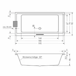 Steinkamp Life Rechteck-Badewanne Mit Whirlsystem 190 X 90 Cm, Inkl. Viega Multiplex Trio MT5 15 Steinkamp Life Rechteck-Badewanne Mit Whirlsystem 190 X 90 Cm, Inkl. Viega Multiplex Trio MT5 -Badezimmer Verkaufs-Shop steinkamp badewannen mit whirlpool life rechteckbadewanne 8534452