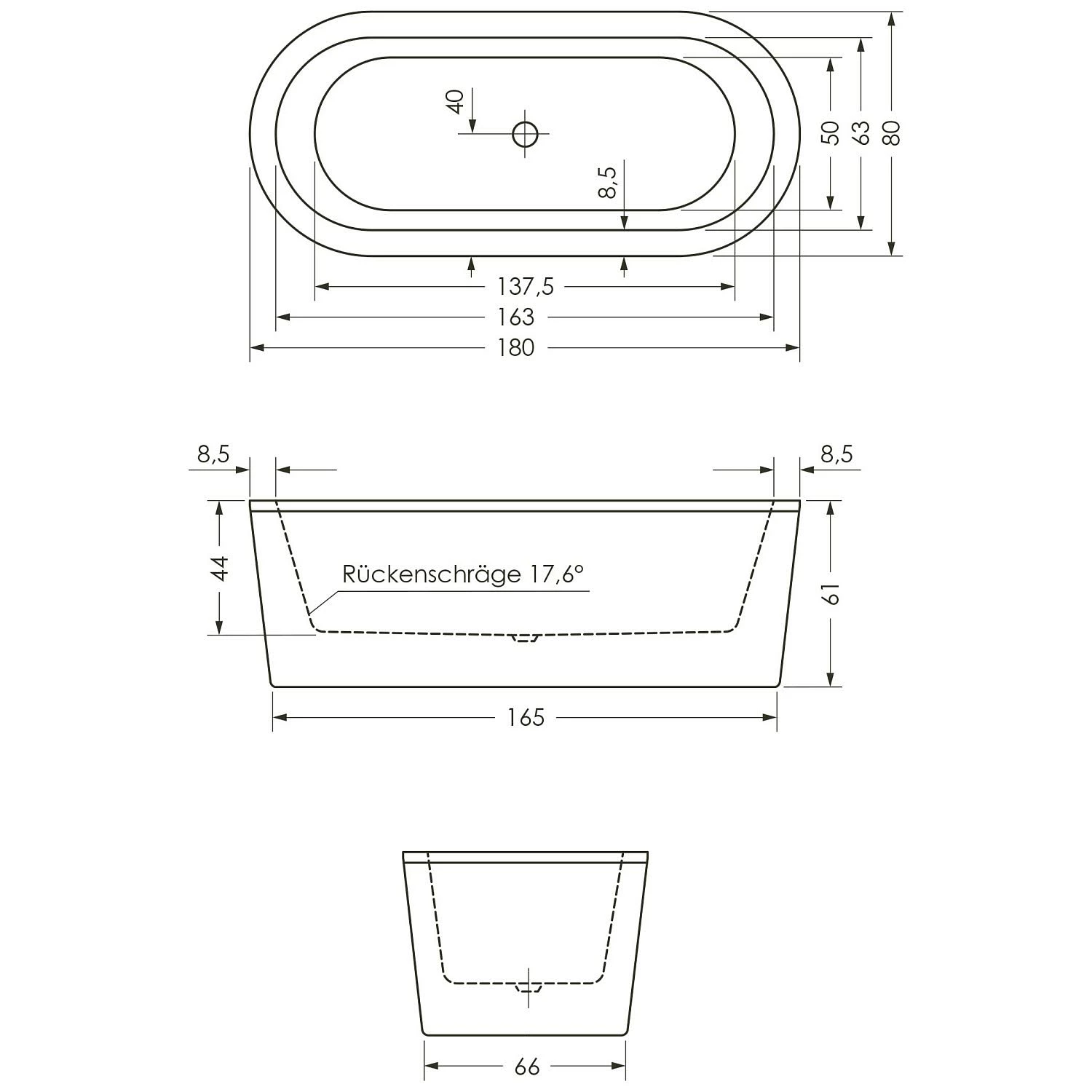 Steinkamp Life Freistehende Badewanne 180 X 80 Cm Mit M5 Ab- Und Überlaufgarnitur 6 Steinkamp Life Freistehende Badewanne 180 X 80 Cm Mit M5 Ab- Und Überlaufgarnitur – Bild 4