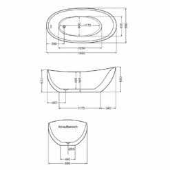 Steinkamp Loft Freistehende Ovalbadewanne 169,5 X 88 Cm -Badezimmer Verkaufs-Shop steinkamp freistehende badewannen loft ovalbadewanne 170 7103568
