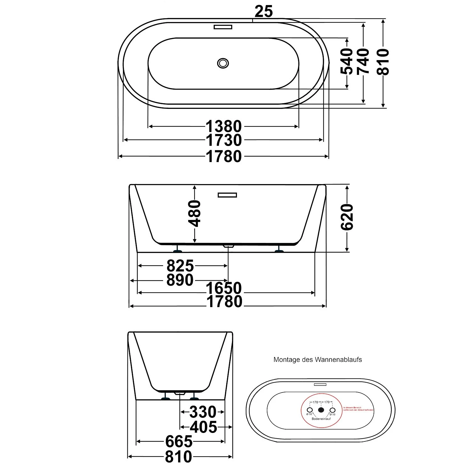 Steinkamp Loft Freistehende Ovalbadewanne 178 X 81 Cm 8 Steinkamp Loft Freistehende Ovalbadewanne 178 X 81 Cm – Bild 6