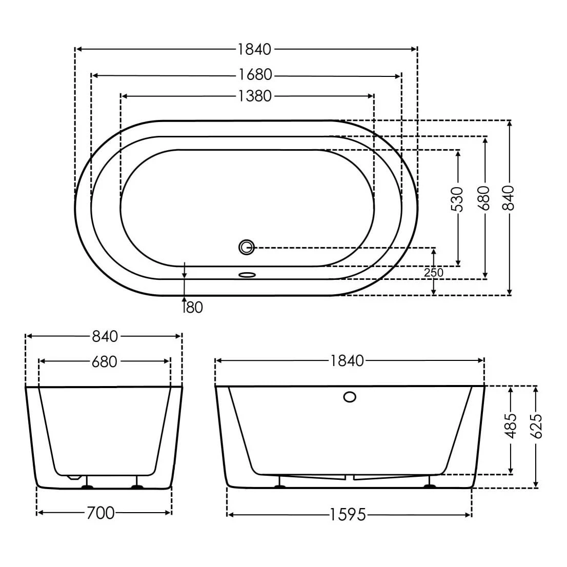 Steinkamp Loft Freistehende Ovalbadewanne 185 X 85 Cm Inkl. Viega Multiplex 6 Steinkamp Loft Freistehende Ovalbadewanne 185 X 85 Cm Inkl. Viega Multiplex – Bild 4