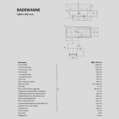Sturotec Sturopur Duo Rechteck-Badewanne 180 X 80 Cm 5 Sturotec Sturopur Duo Rechteck-Badewanne 180 X 80 Cm -Badezimmer Verkaufs-Shop sturotec badewannen eck 180 x cm 6855548