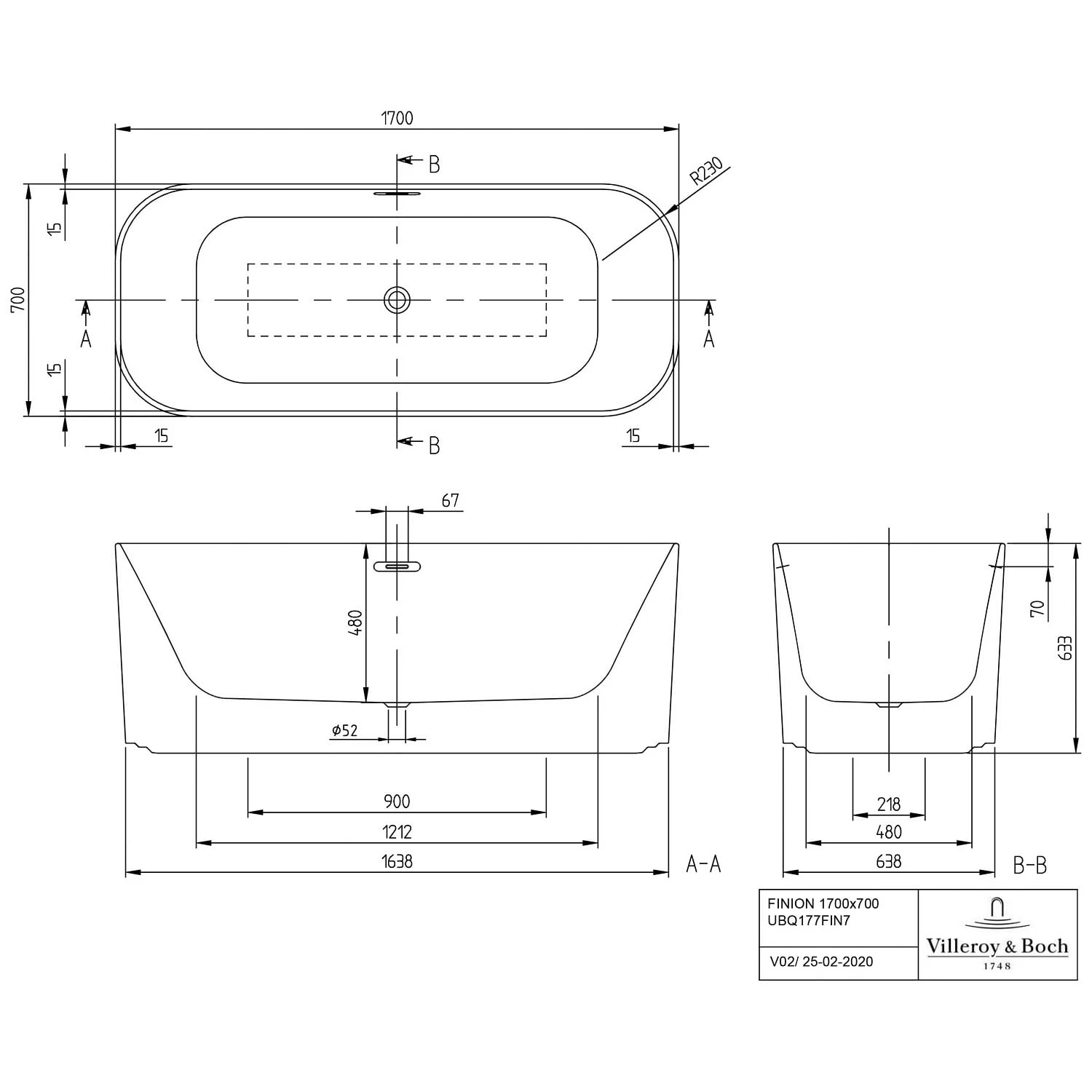 Villeroy & Boch Finion Freistehende Badewanne 170 X 70 Cm Mit Design-Ring, Emotion-Funktion, Wasserzulauf 6 Villeroy & Boch Finion Freistehende Badewanne 170 X 70 Cm Mit Design-Ring, Emotion-Funktion, Wasserzulauf – Bild 4