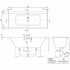 Villeroy & Boch Subway 3.0 Duo Badewanne 180 X 80 Cm, Mit SilentFlow Und Profibox 2.0 Nische -Badezimmer Verkaufs-Shop villeroy boch alle kollektionen subway 3 5626099