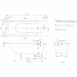 Villeroy & Boch Oberon Solo Badewanne 170 X 70 Cm 5 Villeroy & Boch Oberon Solo Badewanne 170 X 70 Cm -Badezimmer Verkaufs-Shop villeroy boch badewannen rechteckbadewannen oberon 617324