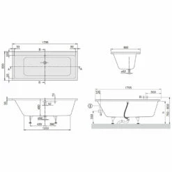 Villeroy & Boch Subway Duo Badewanne 180 X 80 Cm -Badezimmer Verkaufs-Shop villeroy boch subway badewanne 180 x 80 cm 1176503